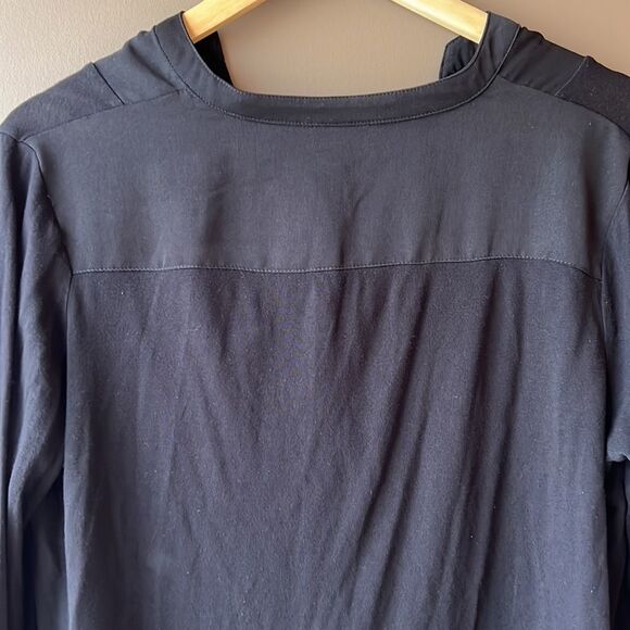 dynamite Black V Neck Sheer Top Size large - Picture 8 of 14